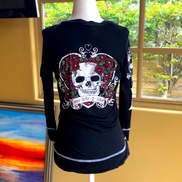 🖤 Black 3/4 sleeve stretch knit top - Picture 3 of 8